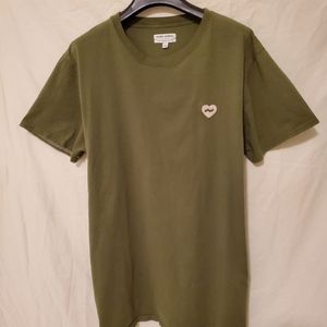 BANKS JOURNAL 100% Organic Cotton Tee T-shirt Olive Army Green Men's Large